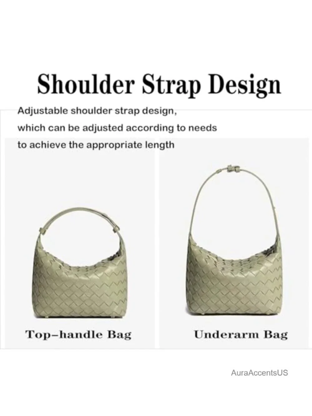 Handwoven Suede Leather Tote Bag Vegan Hobo Top-Handle Shoulder Purse